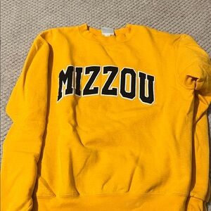 Champion Yellow Mizzou Crewneck Sweater